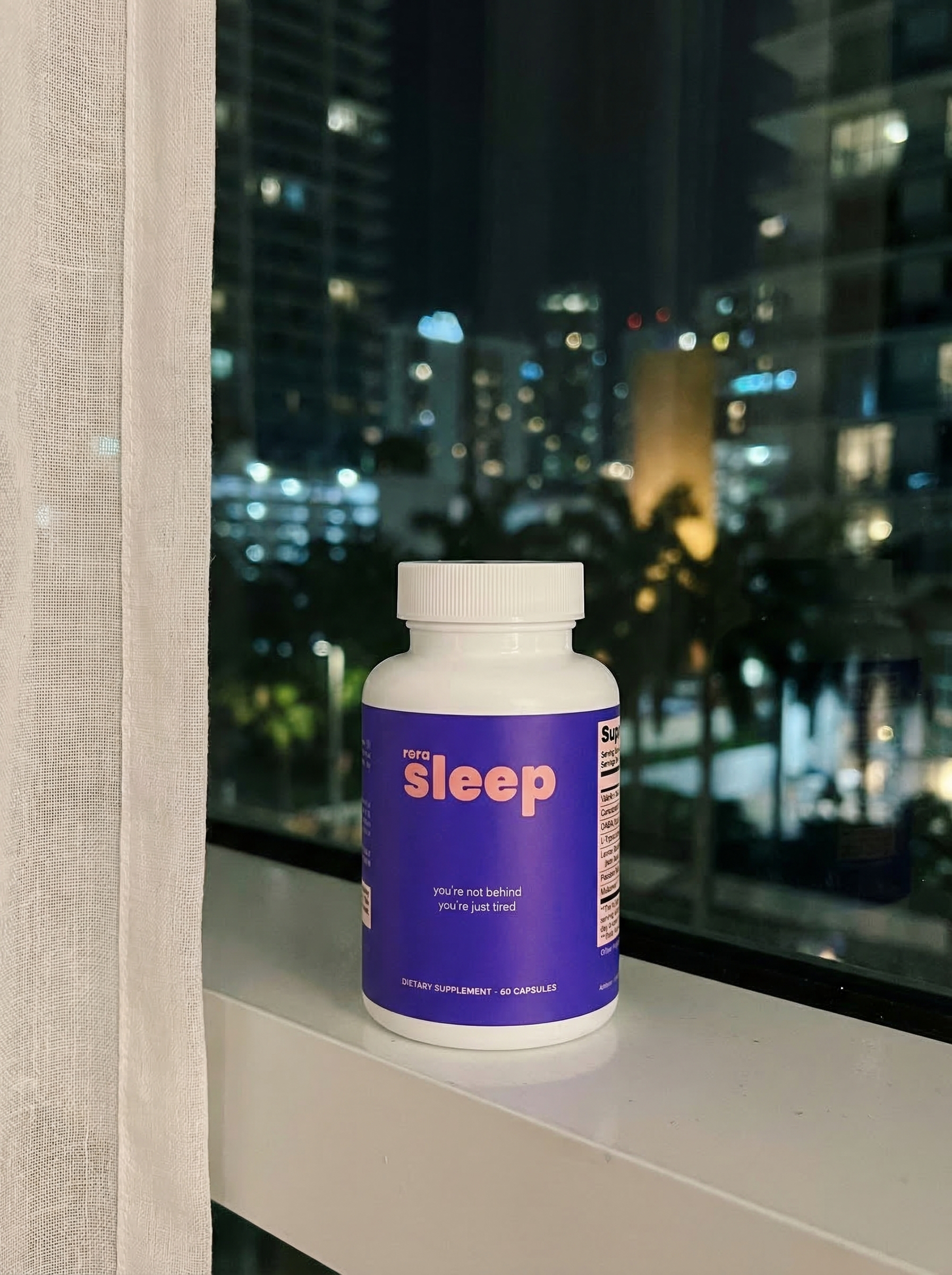 rora sleep formula bottle at night